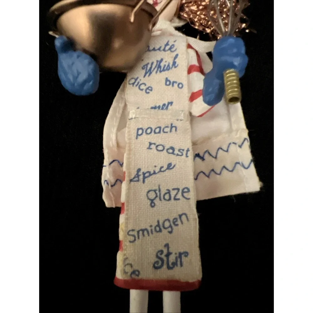Mixed Media Chef Kitchen Cook Metals Fabric Cutlery Crown